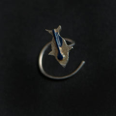 Tiny Fish Sterling Silver Nose Pin
