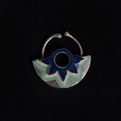 Order online Ghazal Sterling Silver Hand Painted Septum Nose Pin- gonecase.in