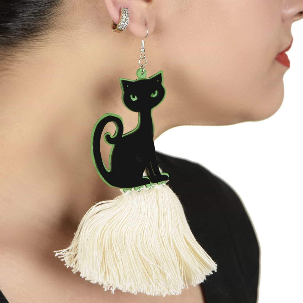Cat Hand Painted Earring