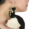 Image of Cat Hand Painted Earring