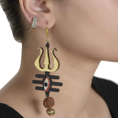 Shiva Hand painted Earring