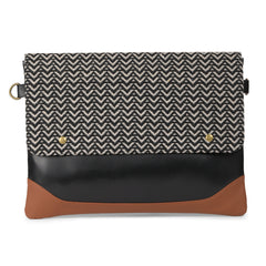 Black jaquard laptop sleeve