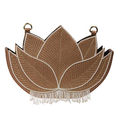 Lotus wedding Hand Embroidered women waist belt bag