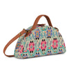 Image of Order Online Floral Pattern Half Round Bag- gonecase.in