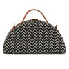 Image of buy online hand crafted bags, hand crafted traveling bags, b&w hand crafted clutch bags