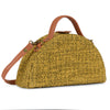 Image of Order Online Yellow Texture Half Round Bag- gonecase.in