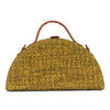 Image of Order Online Yellow Texture Half Round Bag- gonecase.in