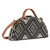 Image of buy online hand crafted bags, hand crafted traveling bags, b&w hand crafted clutch bags