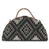 Image of buy online hand crafted bags, hand crafted traveling bags, b&w hand crafted clutch bags