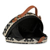 Image of buy online hand crafted bags, hand crafted traveling bags, b&w hand crafted clutch bags