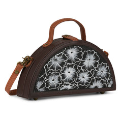 Order online Black and White Hand Painted Half Round bag- gonecase.in