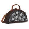 Image of Order online Black and White Hand Painted Half Round bag- gonecase.in