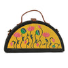 Image of Order online Pichwai Yellow half Round Bag- gonecase.in