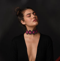 Pink Spiral Choker