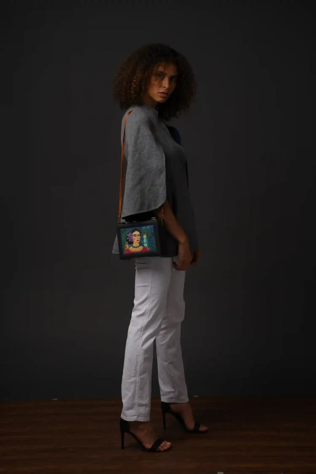 Statement hand painted sling bag main image 1