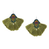 Image of Hamsa Green Earrings by gonecase ,Earrings, GoneCase - gonecasestore