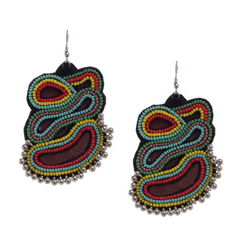 Psychedelic Color Embroidered Earrings ,Earrings, GoneCase - gonecasestore