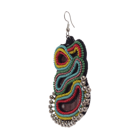Psychedelic Color Embroidered Earrings ,Earrings, GoneCase - gonecasestore