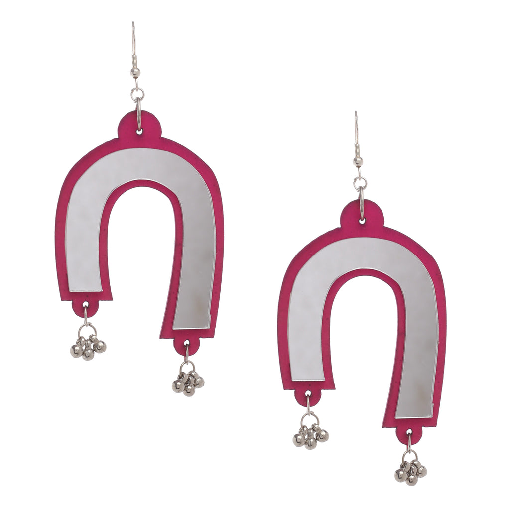 Pink Mirror Earrings ,Earrings, GoneCase - gonecasestore