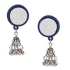 Image of Round Blue Jhumki Earrings ,Earrings, GoneCase - gonecasestore