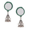 Image of Round Green Jhumki Earrings ,Earrings, GoneCase - gonecasestore