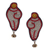 Image of Shankh Red Earrings ,Earrings, GoneCase - gonecasestore