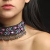 Image of Fuljhadi pink hand embroidered choker