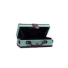 Image of Floral teal hand painted clutch bag