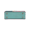 Image of Floral teal hand painted clutch bag