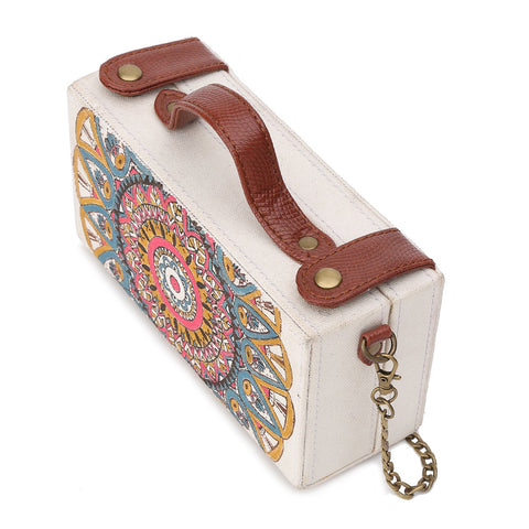 Mandala Handpainted Clutch Bag ,, gonecasestore - gonecasestore