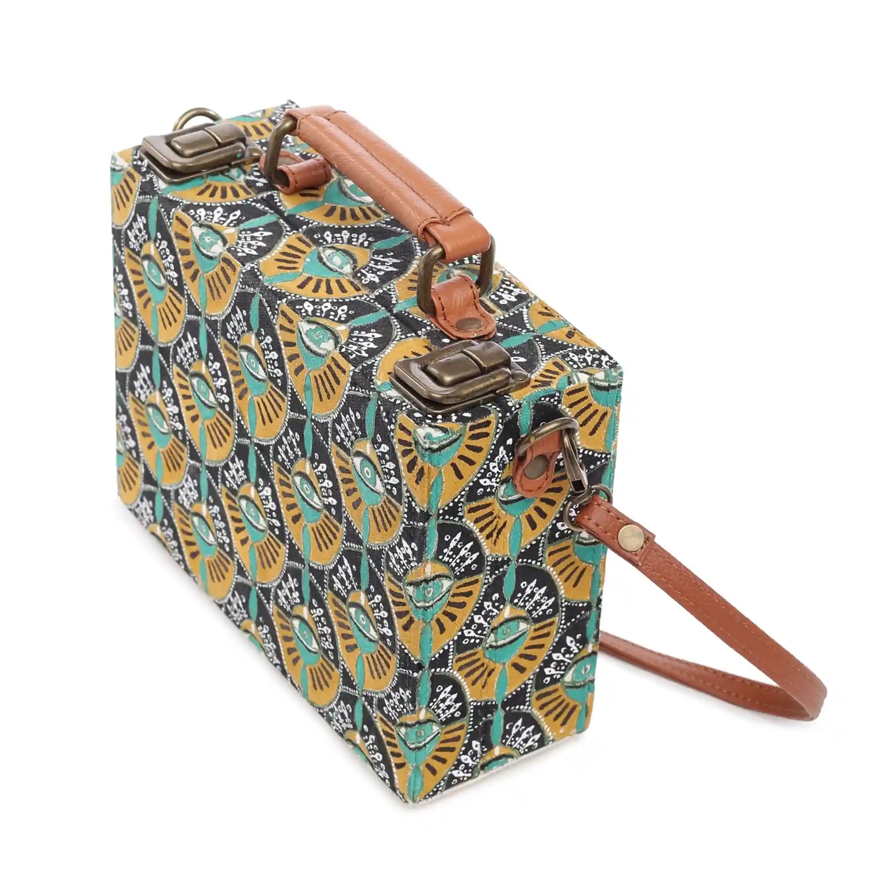 blooming hand painted sling bag main image 0