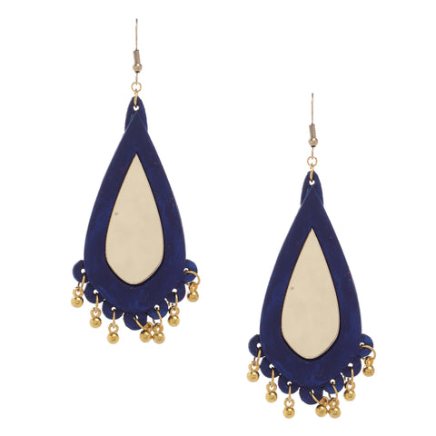 Blue Gold Drop Earrings ,Earrings, GoneCase - gonecasestore