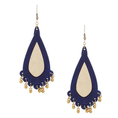 Blue Gold Drop Earring