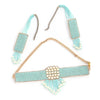 Image of order online Pearl Teal Hand Embroidered Wedding Set- gonecase.in