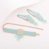 Image of order online Pearl Teal Hand Embroidered Wedding Set- gonecase.in