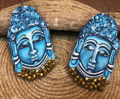 Buddha Hand painted earring