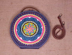 Denim Mandala Handpainted Sling Bag ,sling bag, gonecasestore - gonecasestore