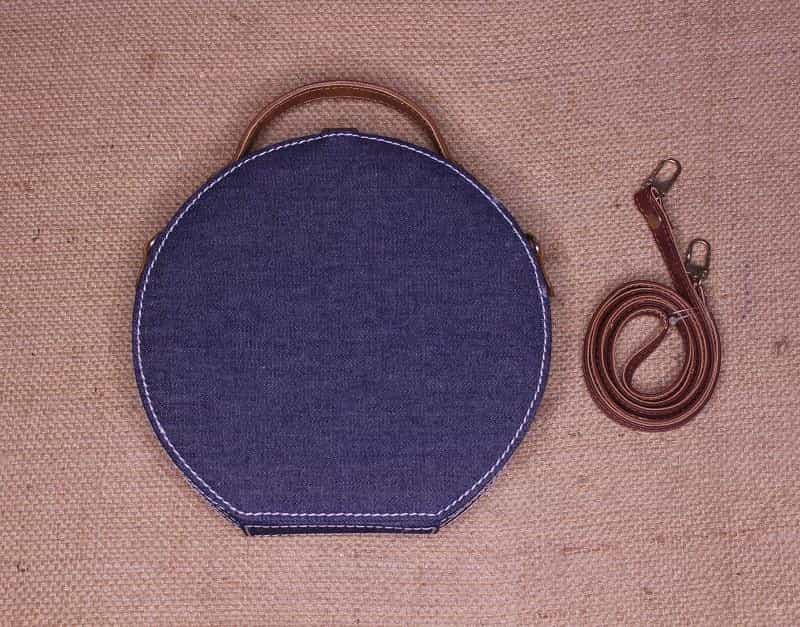 Denim Mandala Handpainted Sling Bag ,sling bag, gonecasestore - gonecasestore