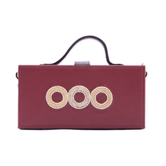 Ring cherry hand embroidered crossbody clutch bag for women