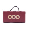 Image of Ring cherry hand embroidered crossbody clutch bag for women