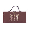 Image of Tropical tan Wedding hand embroidered crossbody clutch bag for women