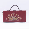 Image of Mandala cherry hand embroidered clutch bag