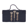 Image of Tropical black wedding hand embroidered clutch bag for women