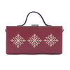 Image of Aztec cherry hand embroidered designer clutch bag for women