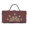 Image of Mandala tan wedding hand embroidered crossbody clutch bag for women