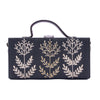 Image of Vanam Black wedding hand embroidered clutch bag for women