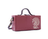 Image of Birdie cherry hand embroidered designer clutch bag for ladies