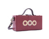 Image of Ring cherry hand embroidered crossbody clutch bag for women