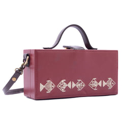 Mayari cherry hand embroidered wedding clutch bag for women