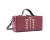 Image of Tropical cherry wedding hand embroidered clutch bag for women